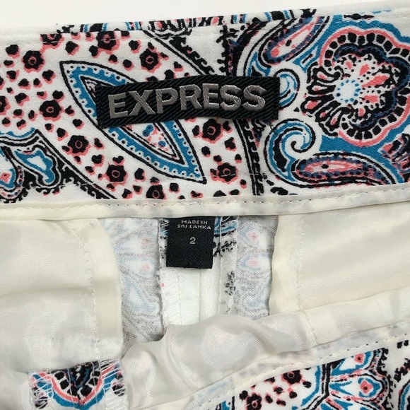 Express Shorts Dress Geometric Print Side Zipper - Picture 4 of 5